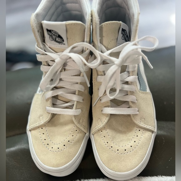 NWOB Vans SK8-Hi High-Top Sneakers 'White Blue' VN0A32QG9LY - Picture 9 of 13